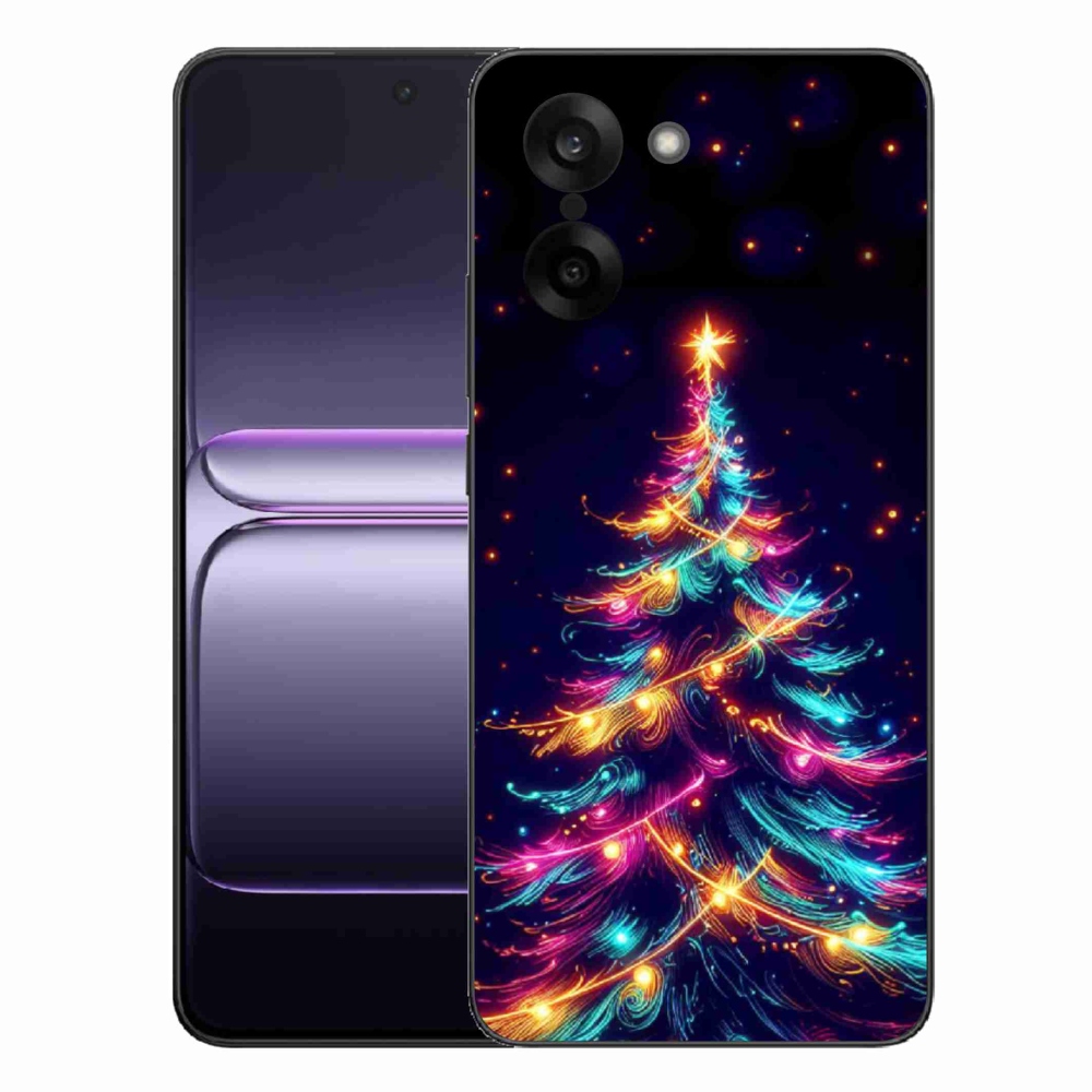 Zselés borítás mmCase a One Plus Nord CE5 készülékre - neon karácsonyfa