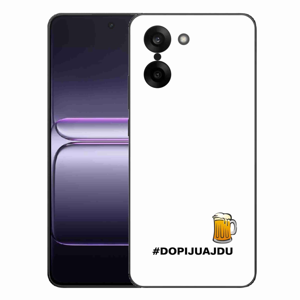 Zselés borító mmCase a One Plus Nord CE5-hez - sör motívum 1 fehér háttér