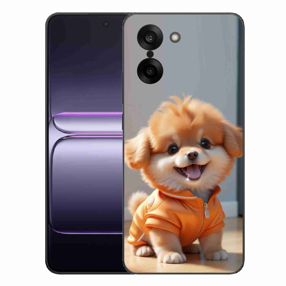 Gél védőhuzat mmCase for One Plus Nord CE5 - aranyos pomerániai állat melegítőben