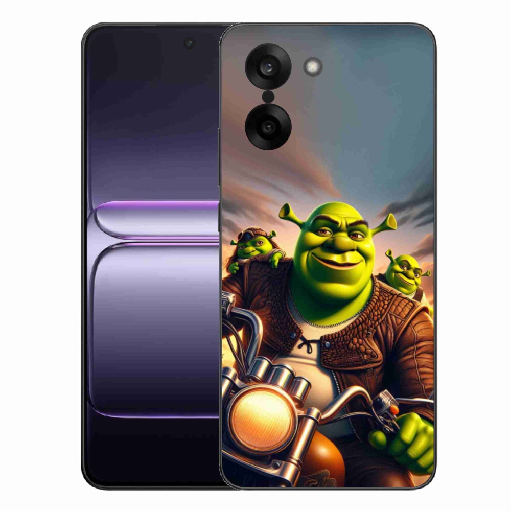 Zselés borítás mmCase a One Plus Nord CE5 készülékhez - Shrek egy motorkerékpáron