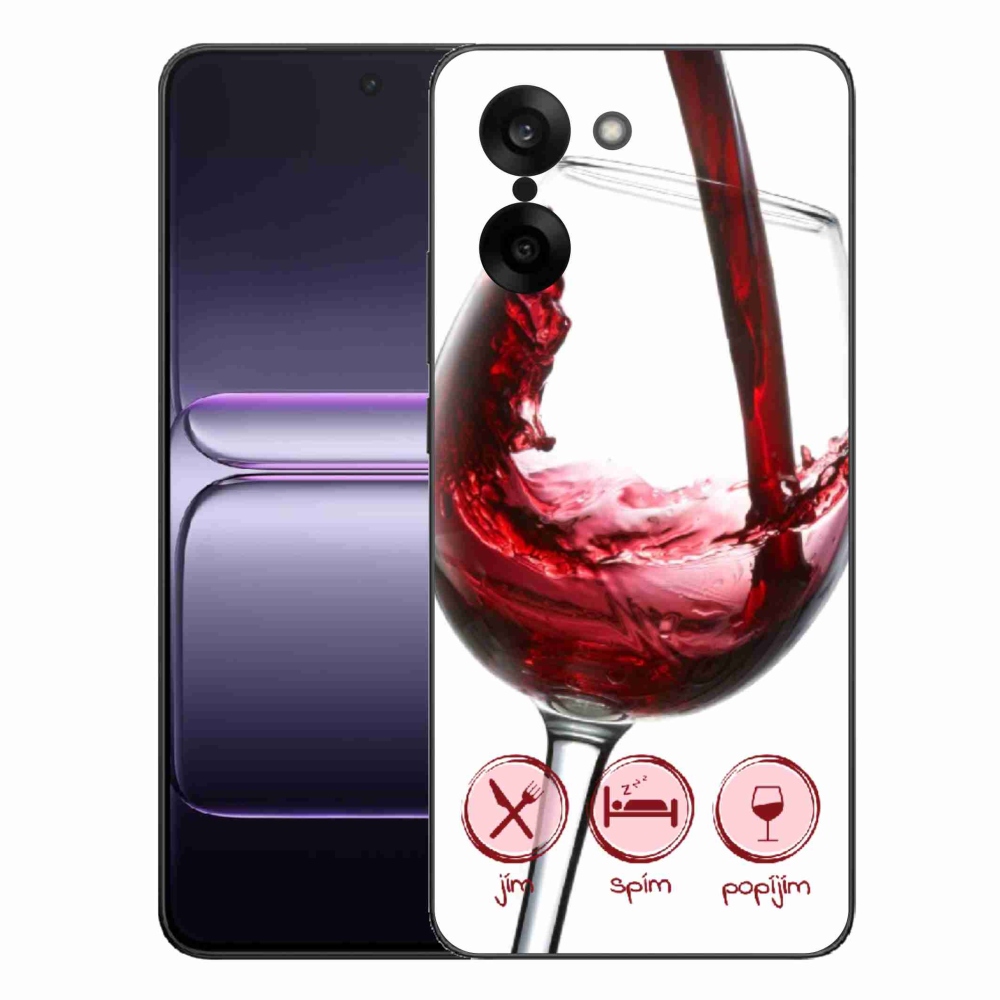 Zselés borítás mmCase a One Plus Nord CE5 készülékre - borospohár piros