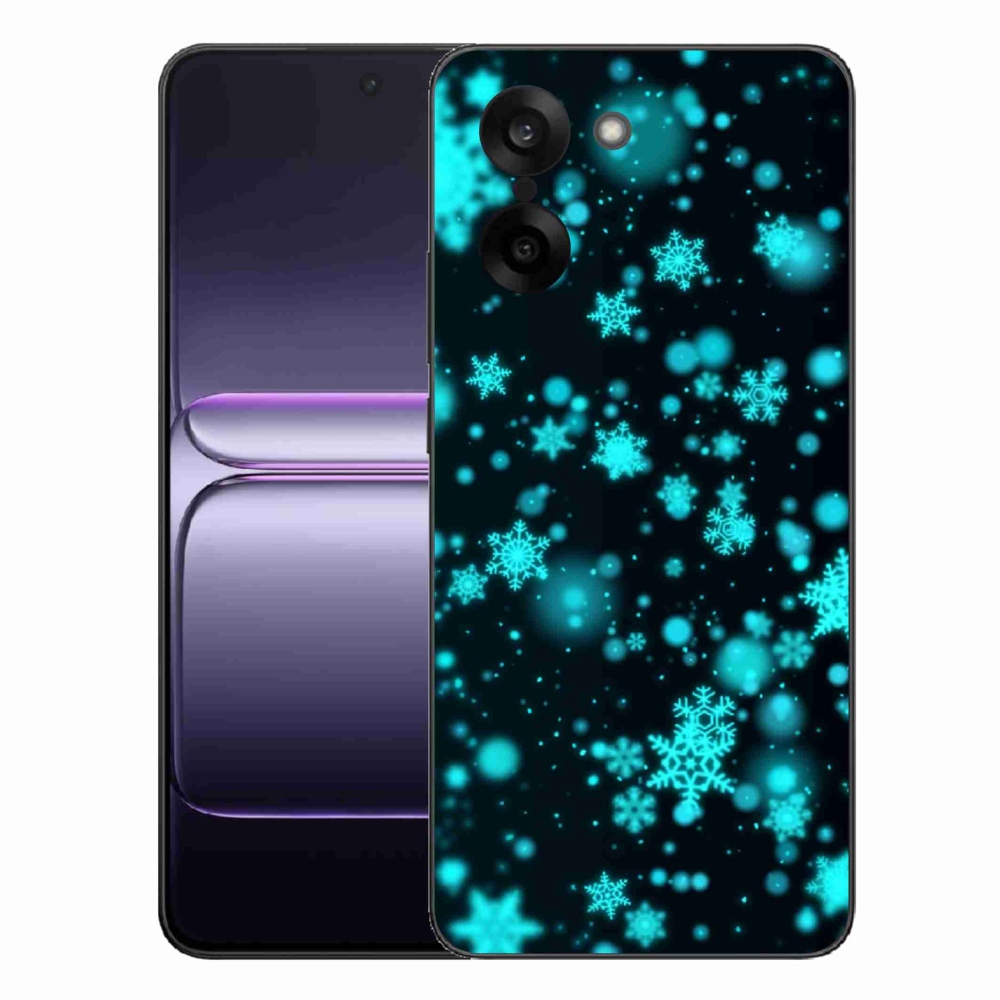 Gél védőhuzat mmCase a One Plus Nord CE5 készülékhez - hópelyhek 1