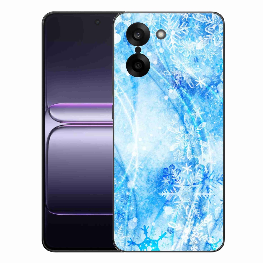 Gél védőhuzat mmCase One Plus Nord CE5 készülékhez - hópelyhek