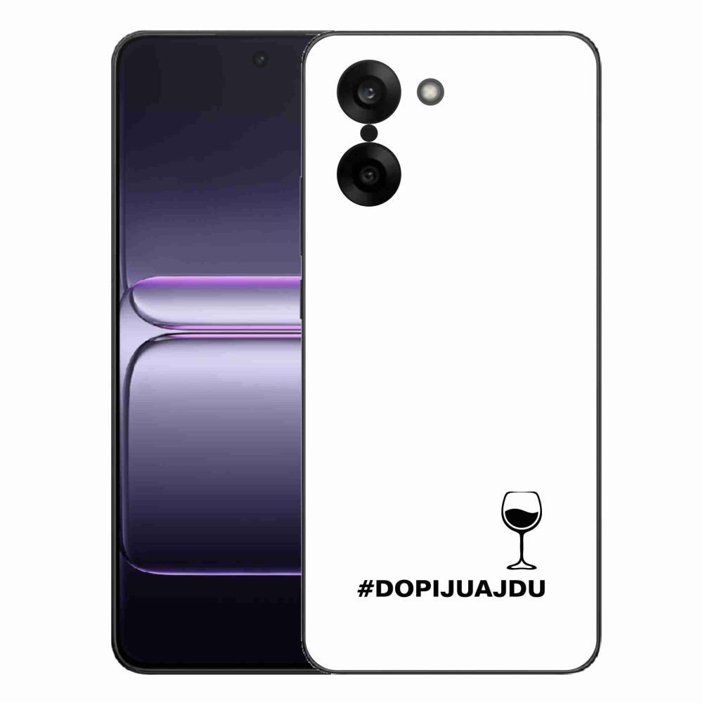 Gél borító mmCase a One Plus Nord CE5 készülékhez - bor motívum fehér háttérrel