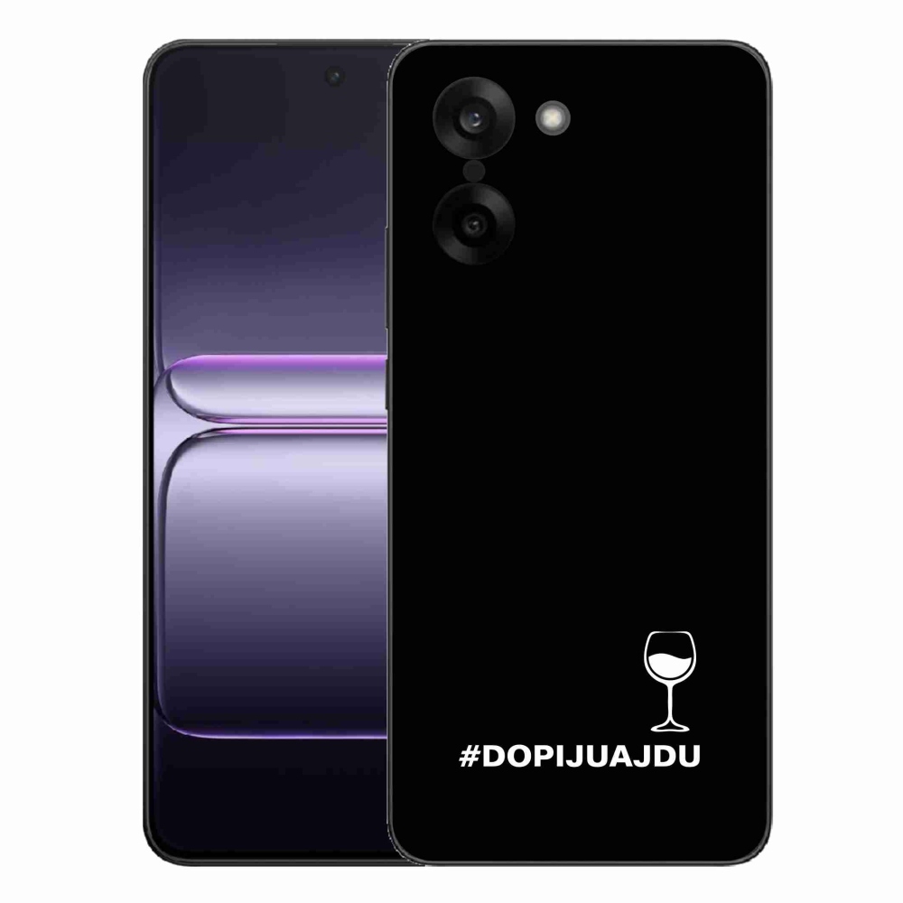 Gél borító mmCase a One Plus Nord CE5 készülékhez - bor motívum fekete háttérrel