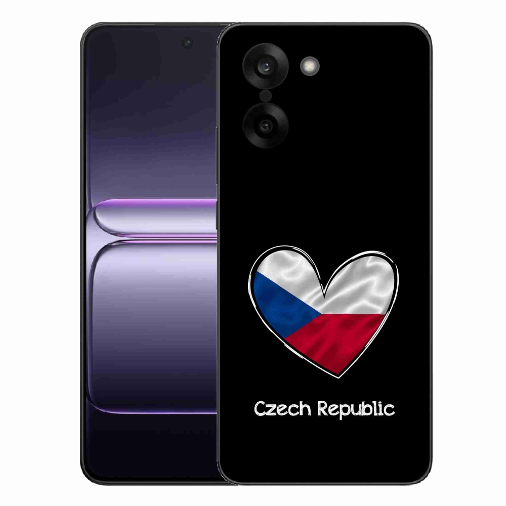 Zselés borítás mmCase One Plus Nord CE5 - zászló szív fekete háttérrel