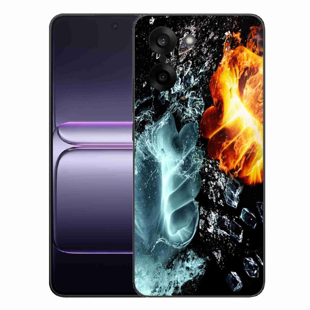 Zselés borítás mmCase a One Plus Nord CE5 készülékhez - víz és tűz