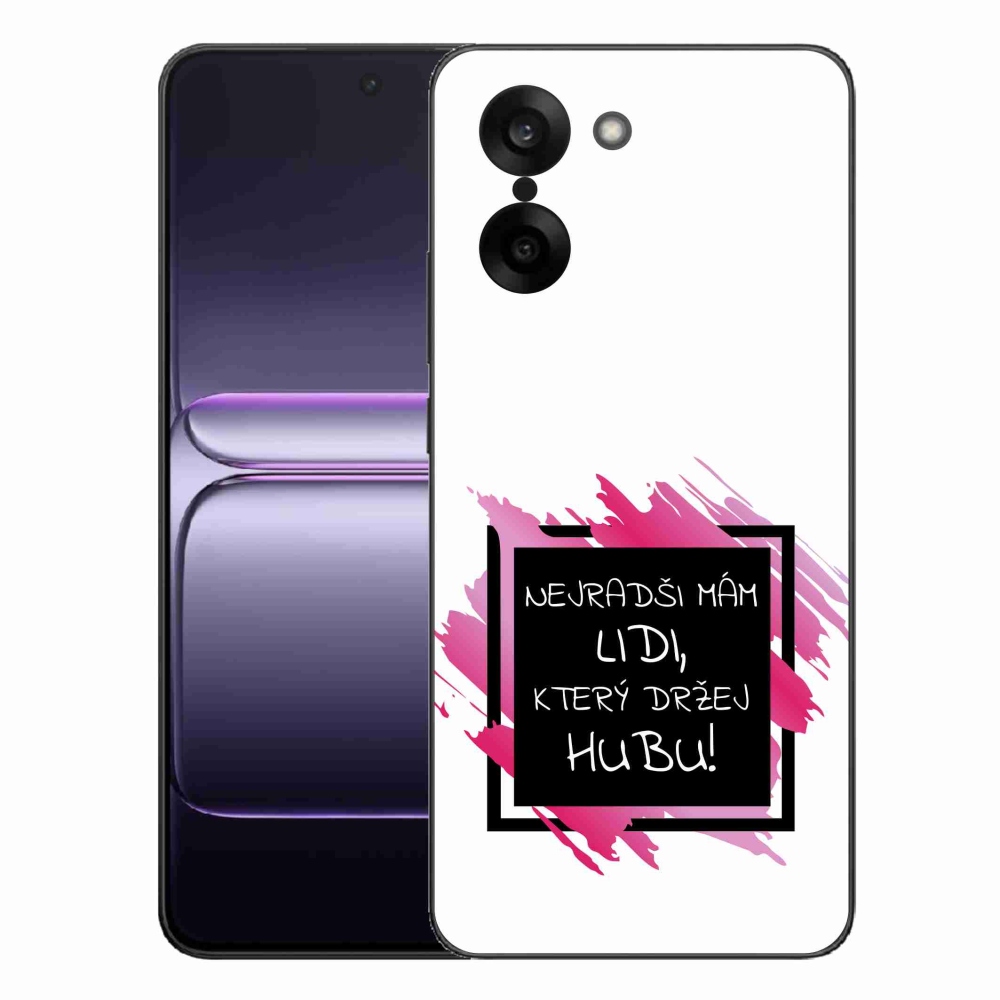 Gél borító mmCase One Plus Nord CE5 - vicces szöveg 7 fekete-fehér háttérrel