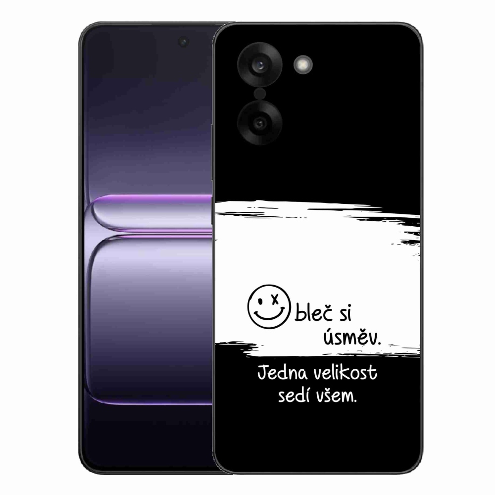 Gél borító mmCase a One Plus Nord CE5 készülékhez - vicces szöveg 8 fekete-fehér háttérrel