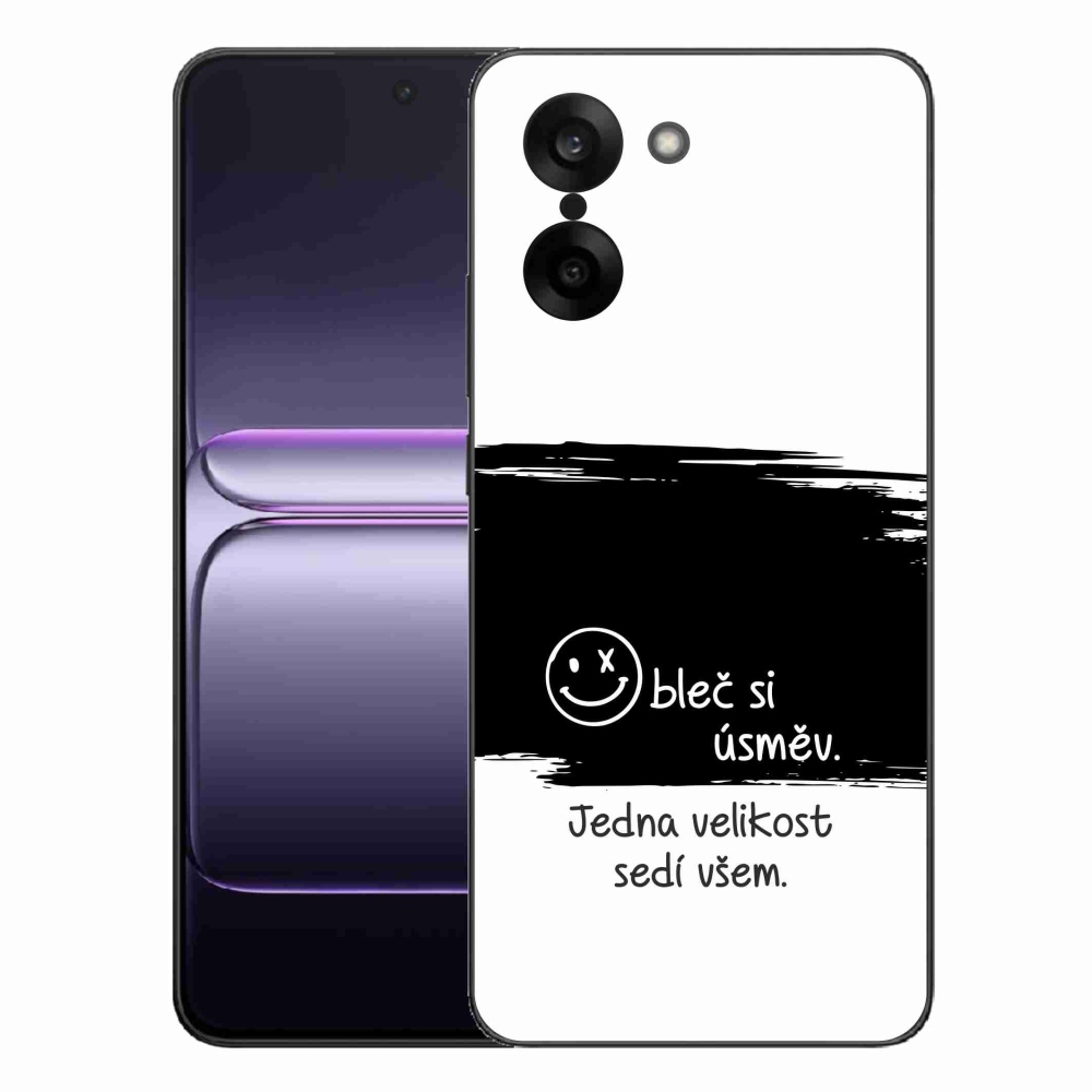 Gél borító mmCase a One Plus Nord CE5 készülékhez - vicces szöveg 8 fekete-fehér háttérrel