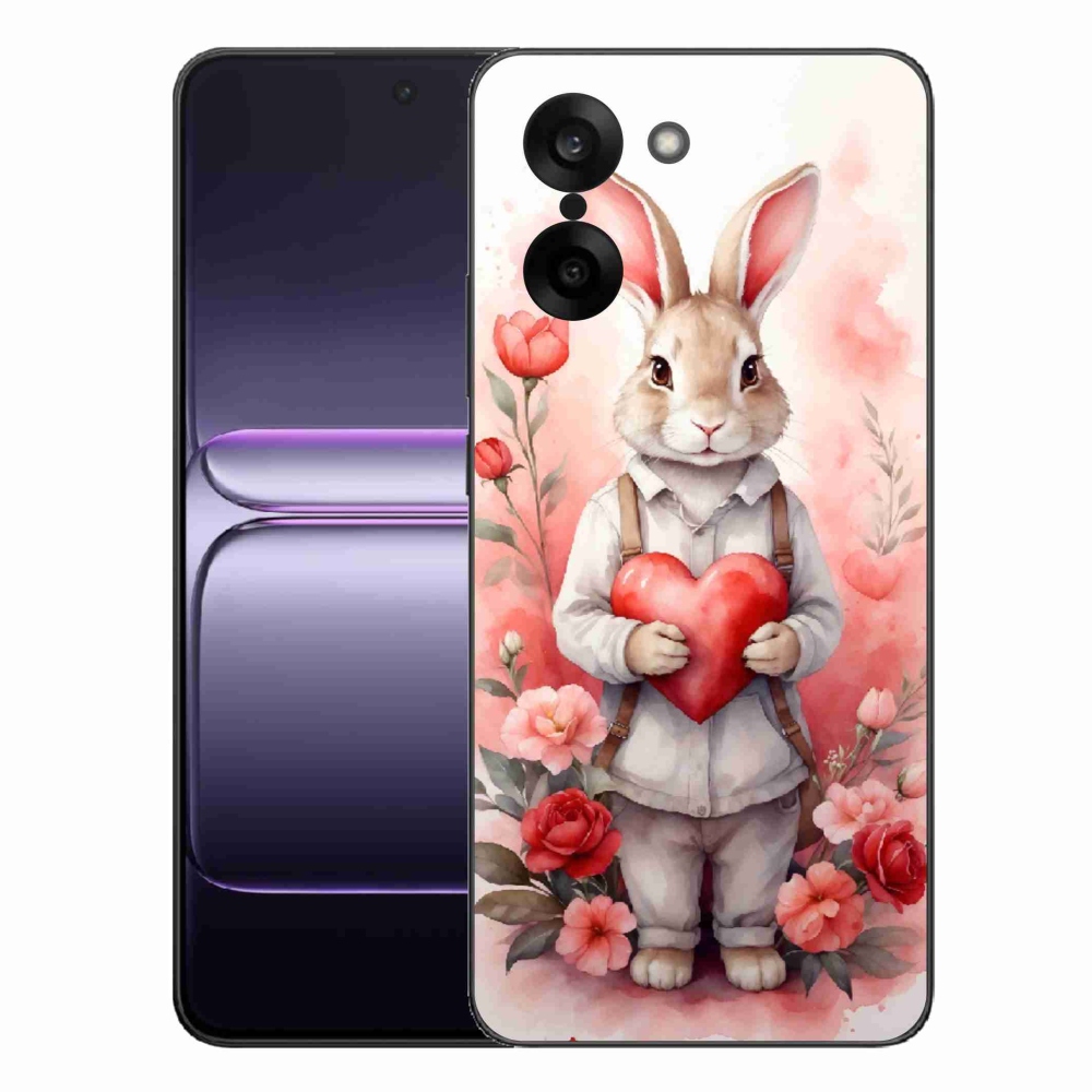 Zselés borító mmCase a One Plus Nord CE5 készülékhez - nyúl szívvel