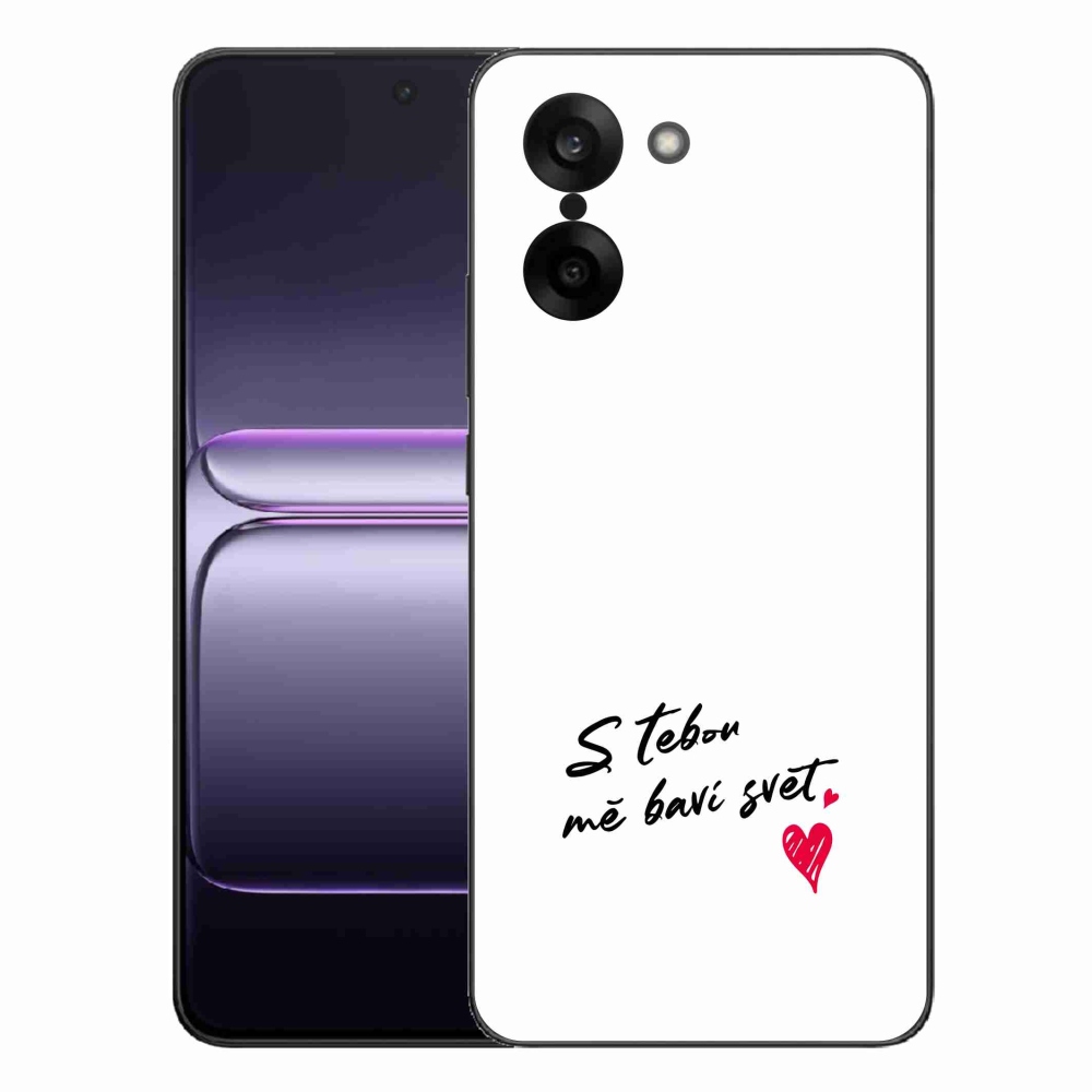 Gél borító mmCase a One Plus Nord CE5 készülékre - szerelmes szöveg 1 fehér háttér