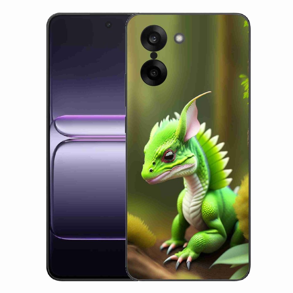 Zselés tok mmCase a One Plus Nord CE5 készülékhez - zöld sárkány