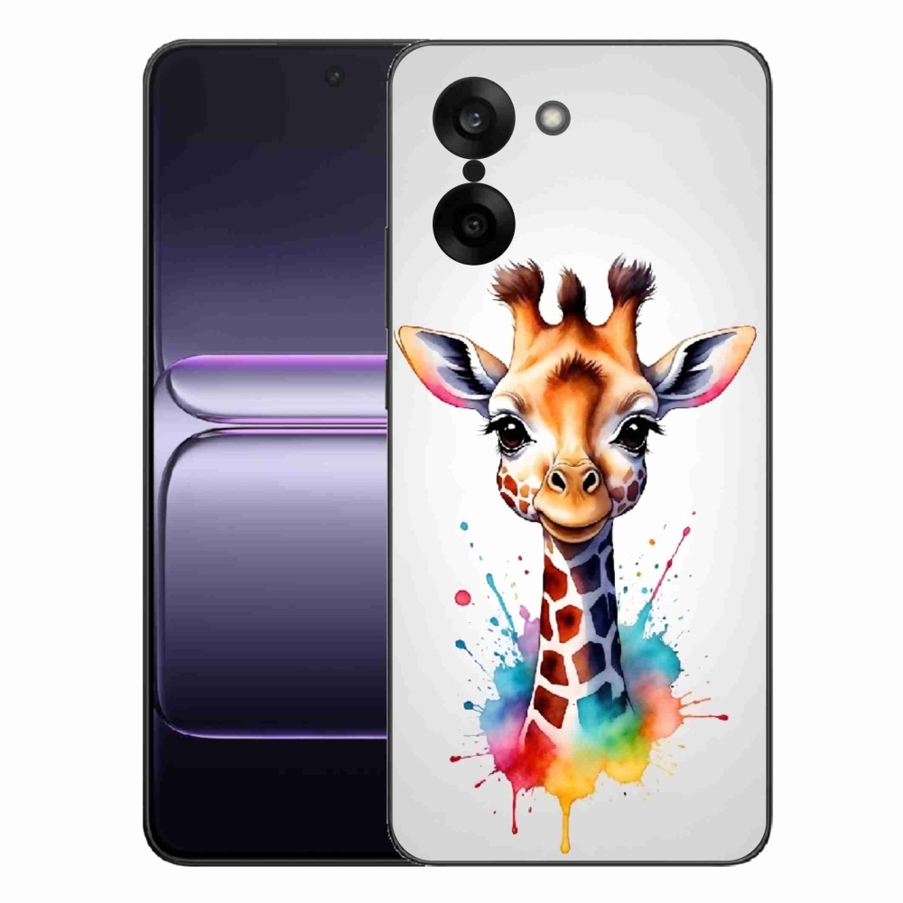 Zselés borító mmCase a One Plus Nord CE5 készülékhez - zsiráf 1