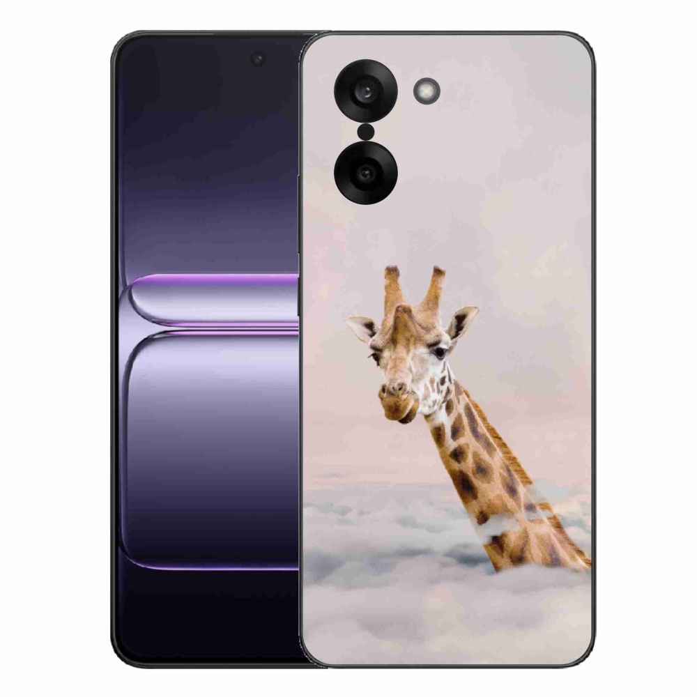 Zselés borítás mmCase a One Plus Nord CE5-ön - zsiráf a felhőkben