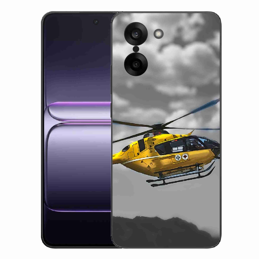Zselés tok mmCase a One Plus Nord CE5 készülékhez - sárga helikopter