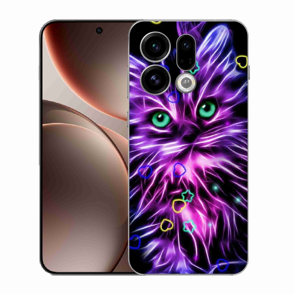 Gél borítás mmCase az Oppo Find X9-hez - absztrakt macska