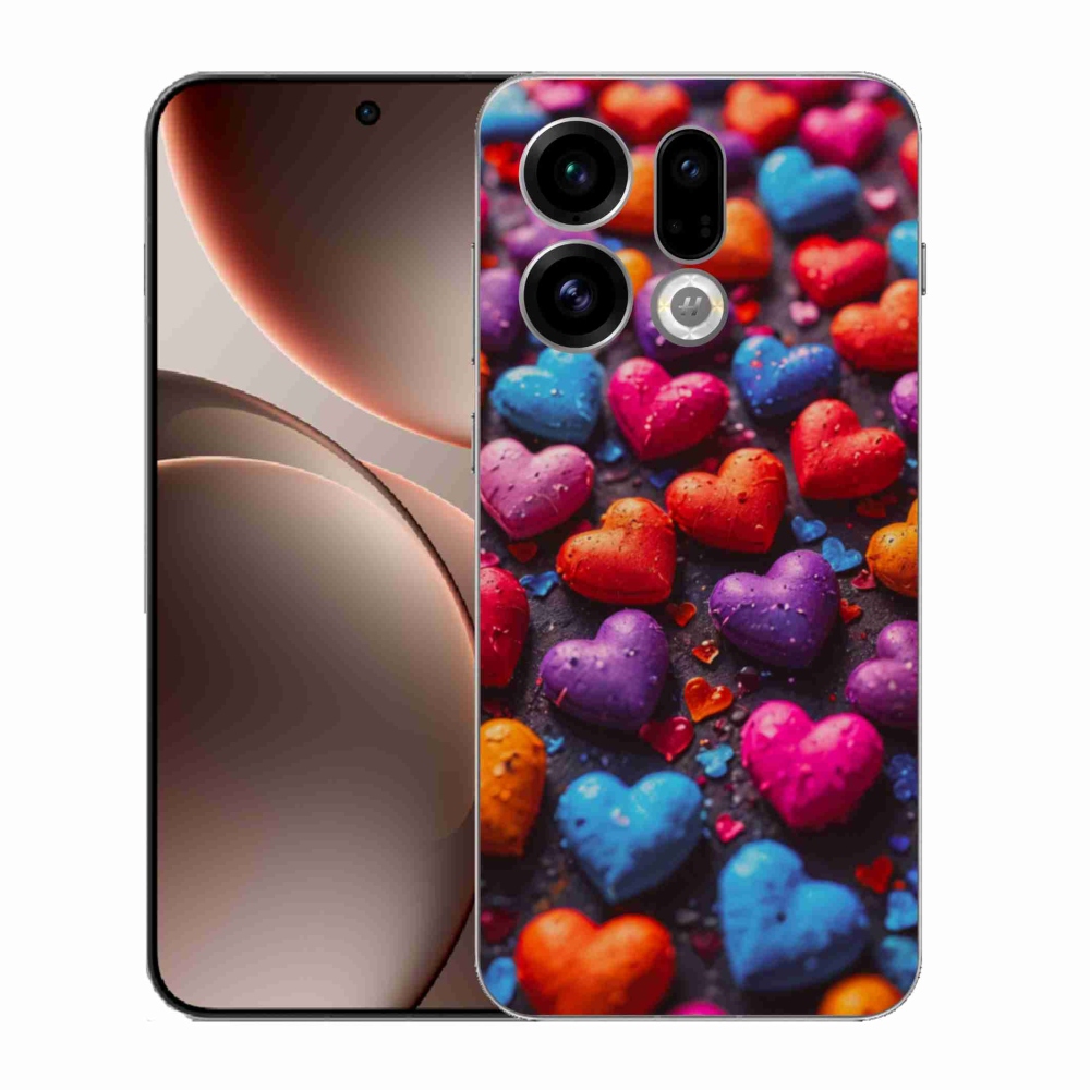 Gél borító mmCase az Oppo Find X9-hez - színes szív