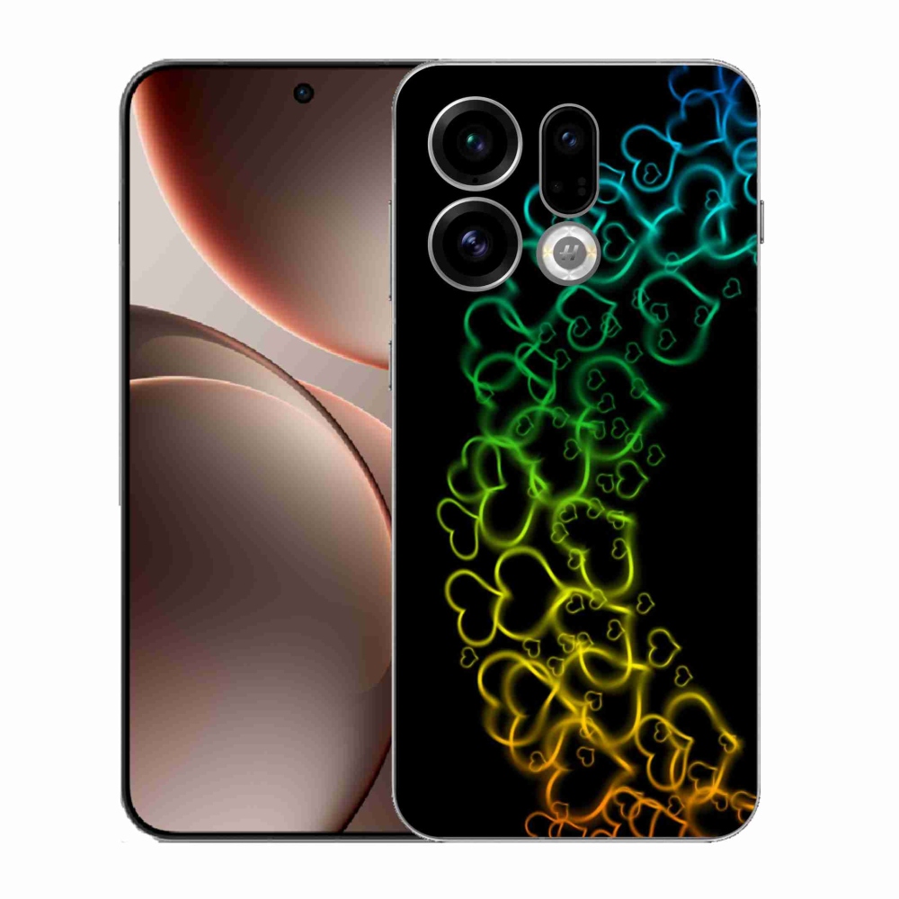 Gél borító mmCase az Oppo Find X9-hez - színes szívek