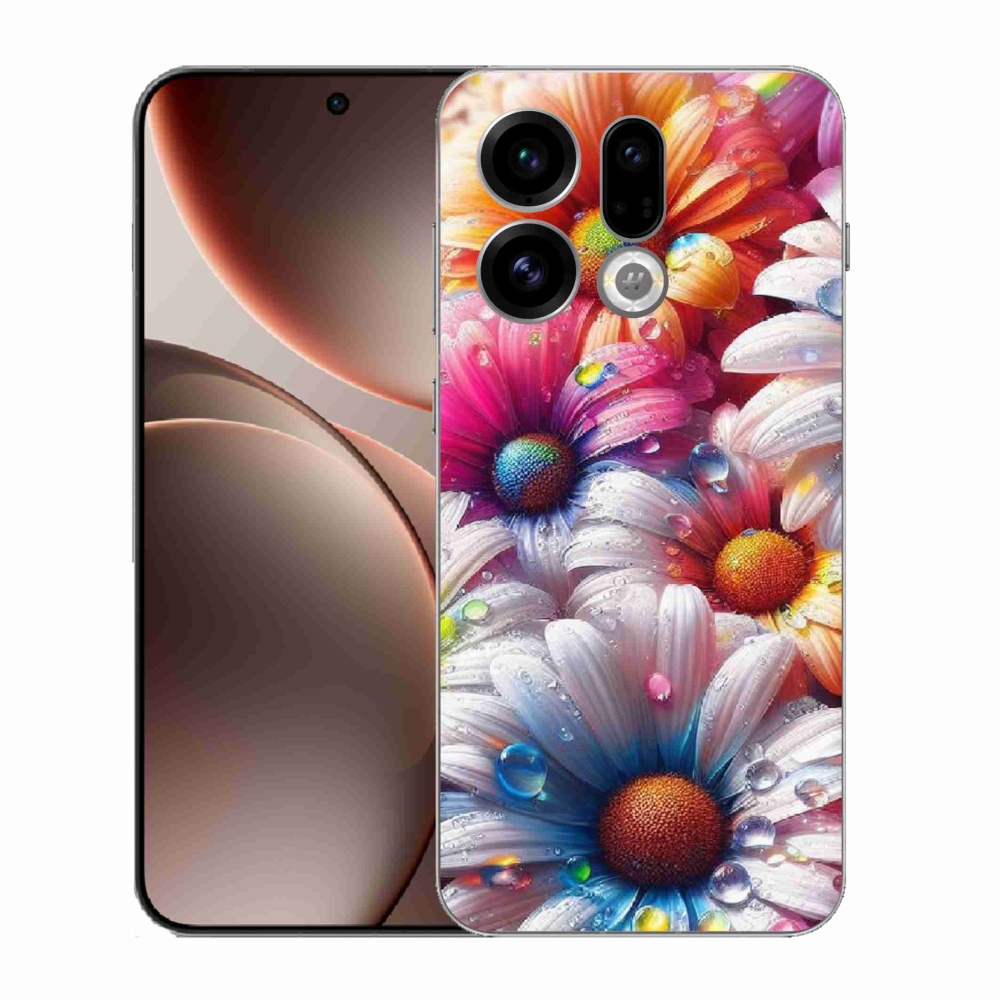 Gél borítás mmCase az Oppo Find X9-hez - színes margaréták