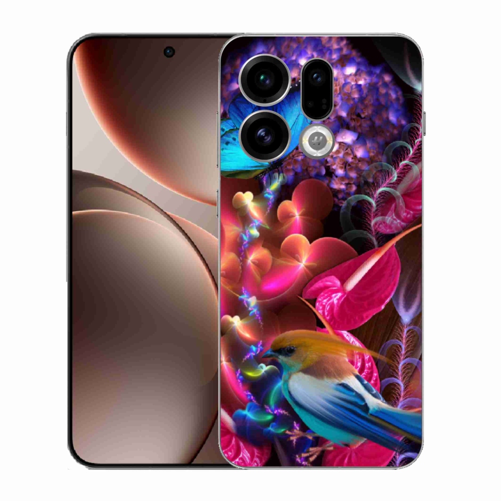 Gél borító mmCase az Oppo Find X9-hez - színes virágok