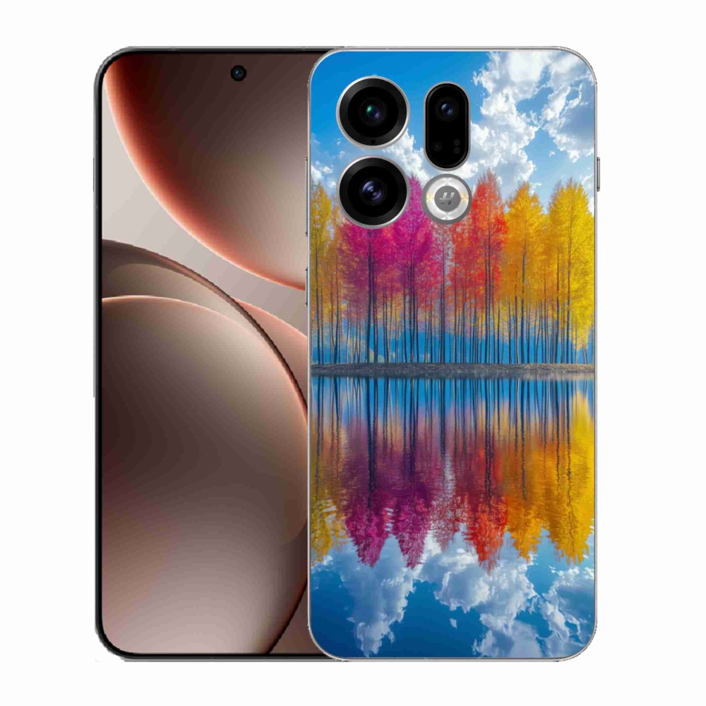 Gél borító mmCase az Oppo Find X9-hez - színes fák