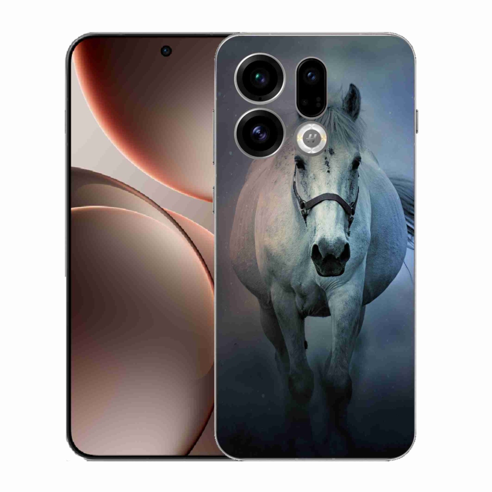 Gél borítás mmCase az Oppo Find X9-hez - futó fehér ló