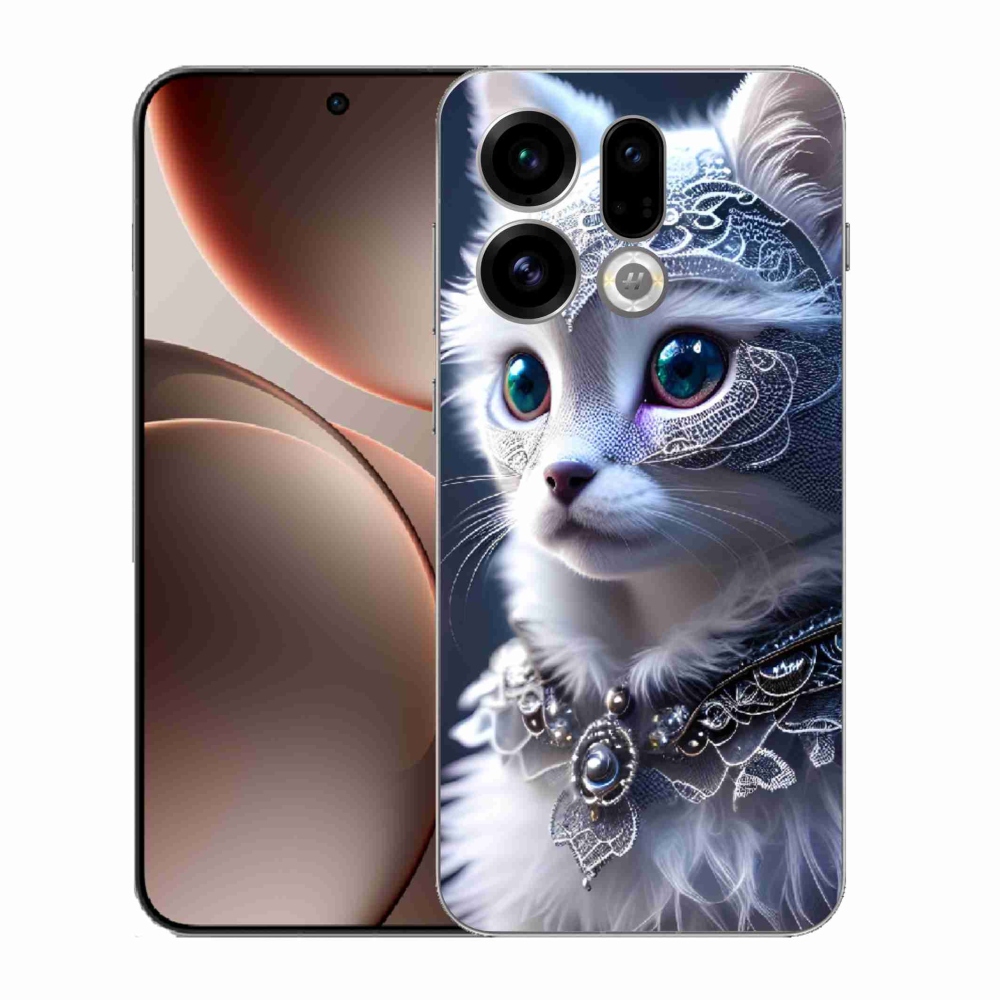 Gél borítás mmCase az Oppo Find X9-hez - fehér macska