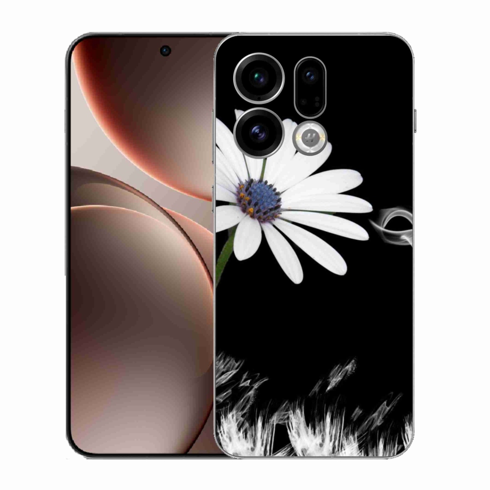 Gél borítás mmCase az Oppo Find X9-hez - fehér virág
