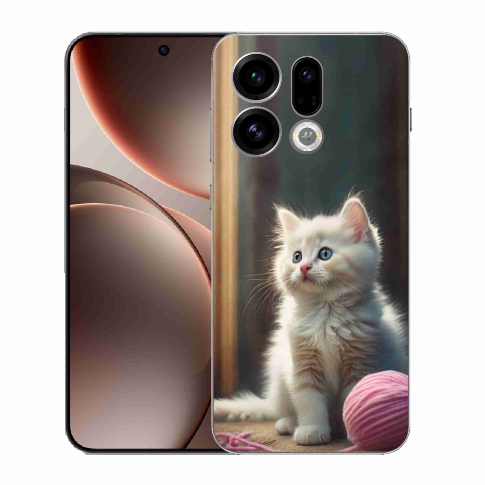 Gél borítás mmCase az Oppo Find X9-hez - fehér cica 2