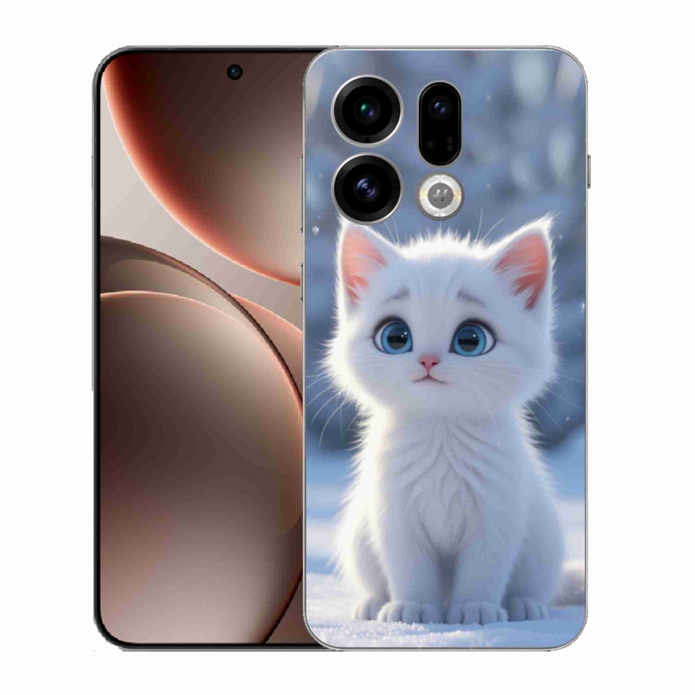 Gél borítás mmCase az Oppo Find X9-hez - fehér cica 3