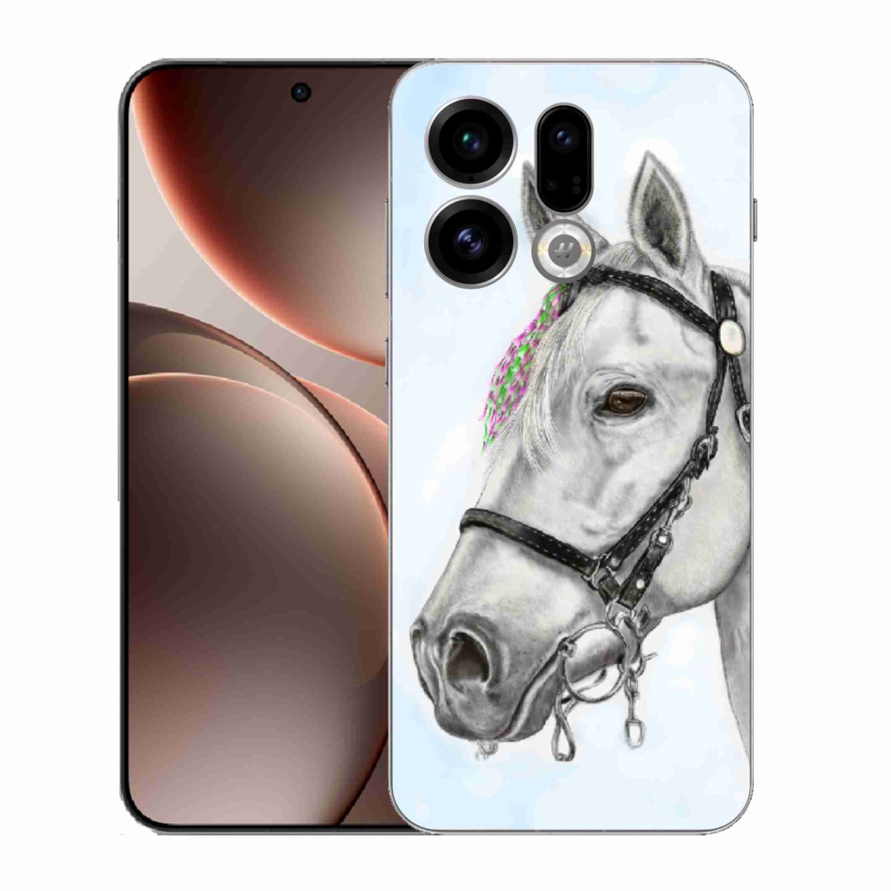 Gél borítás mmCase az Oppo Find X9-hez - fehér ló 1