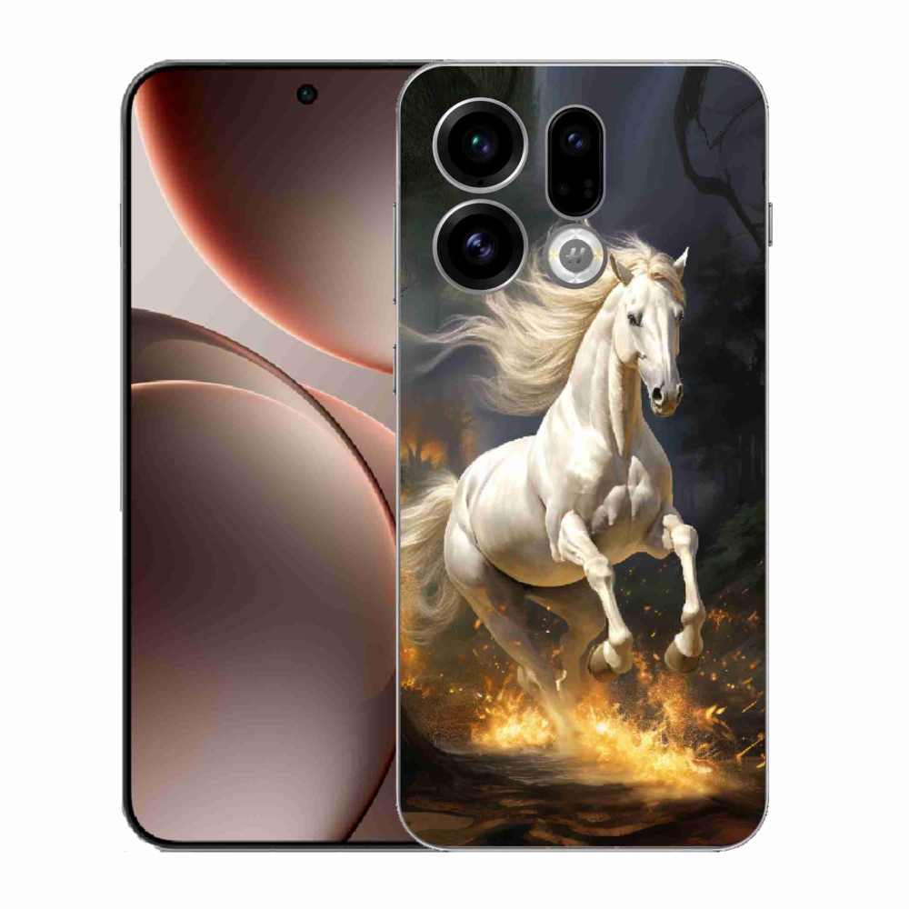 Gél borítás mmCase az Oppo Find X9-hez - fehér ló 2