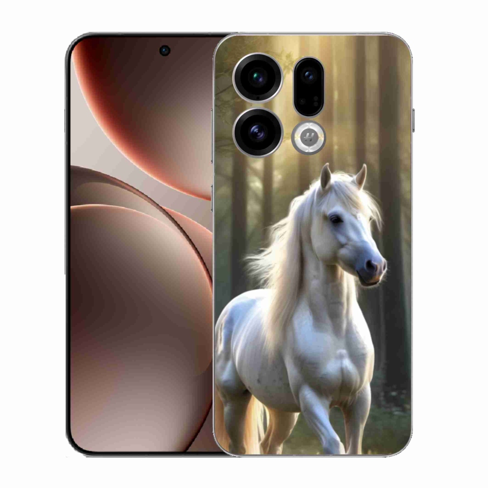 Gél borítás mmCase az Oppo Find X9-hez - fehér ló 3