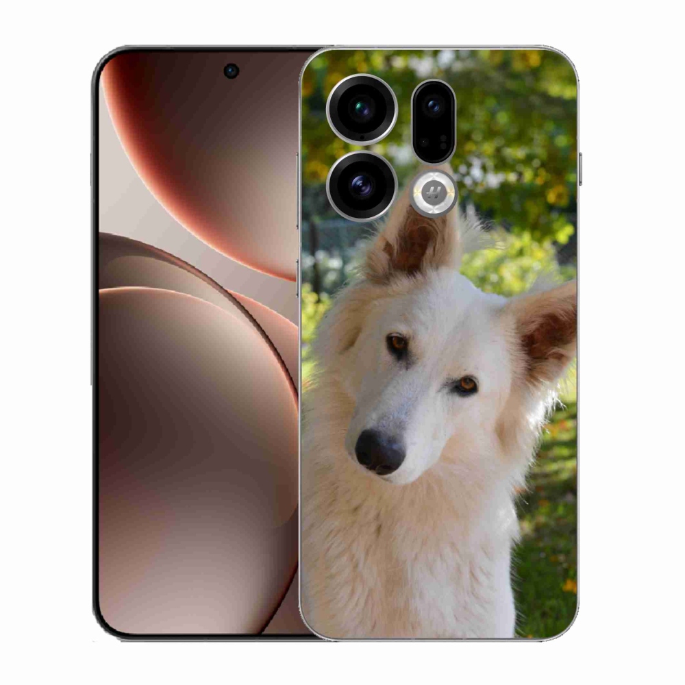 Gél borítás mmCase az Oppo Find X9-hez - Fehér svájci juhász 1