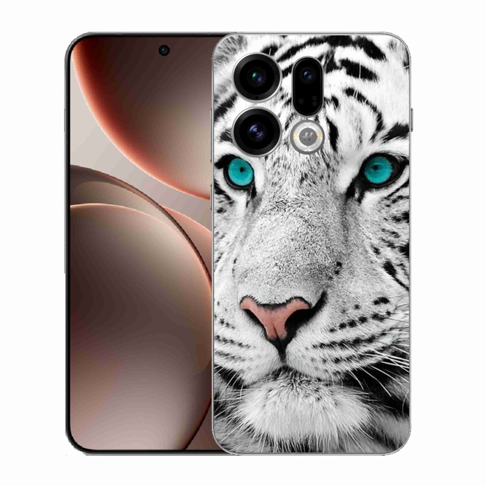 Gél borítás mmCase az Oppo Find X9-hez - fehér tigris
