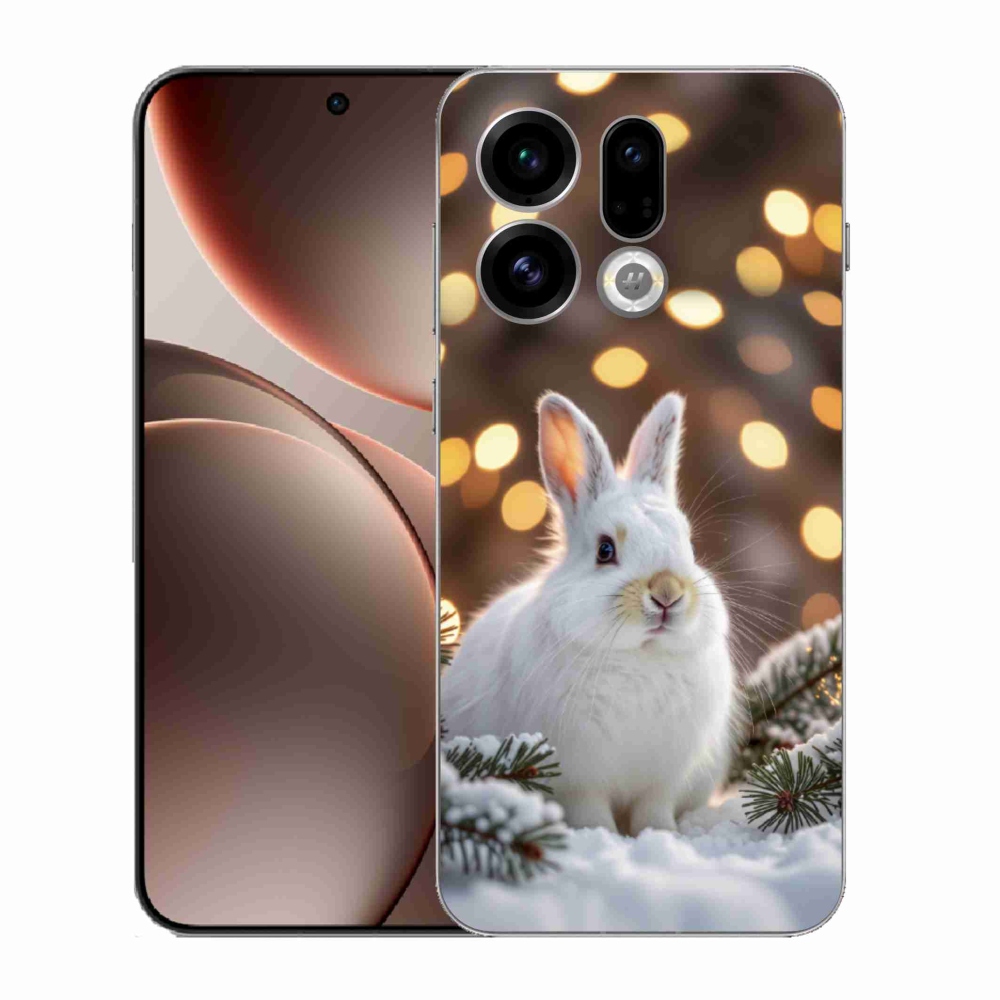 Zselés borítás mmCase Oppo Find X9 - fehér nyúlhoz
