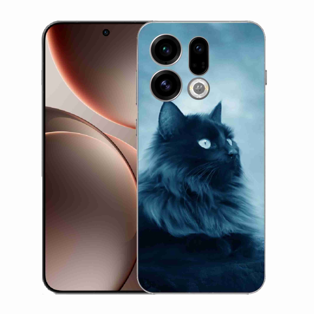 Zselés borítás mmCase az Oppo Find X9-hez - fekete macska 1