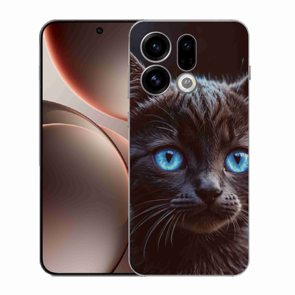 Gél borítás mmCase az Oppo Find X9-hez - fekete cica 2