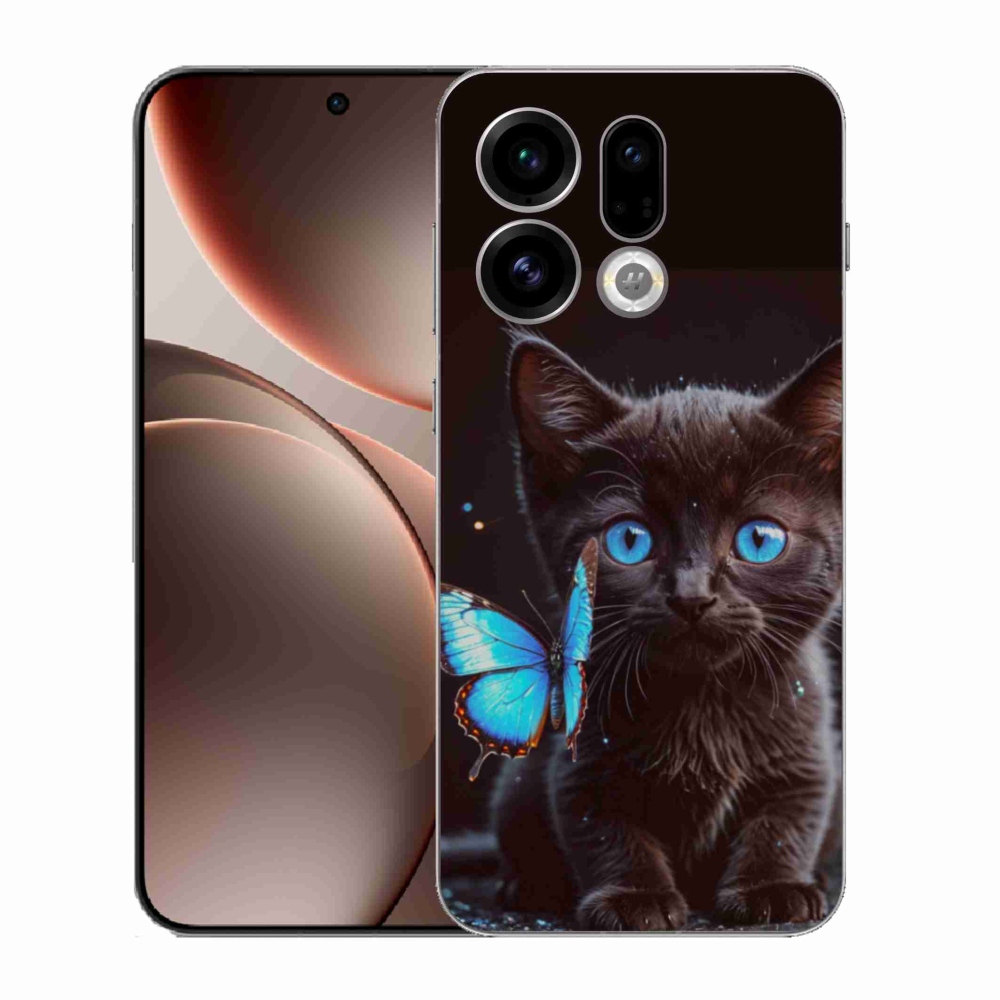 Gél borítás mmCase az Oppo Find X9-hez - fekete cica 3