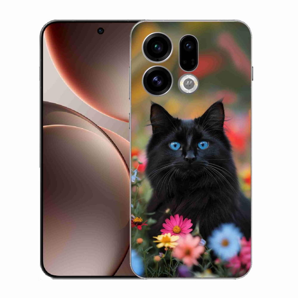 Gél borítás mmCase az Oppo Find X9-hez - fekete cica 4