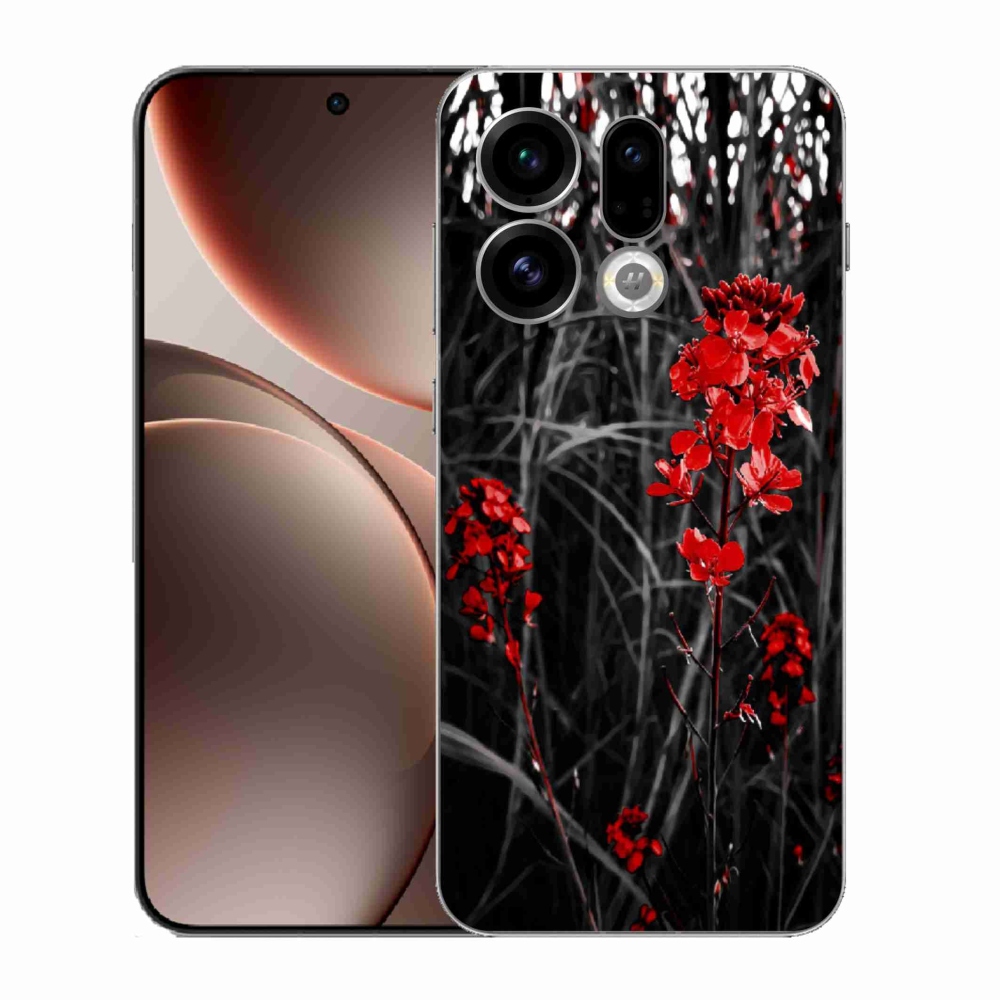 Gél borítás mmCase Oppo Find X9 - piros növényhez