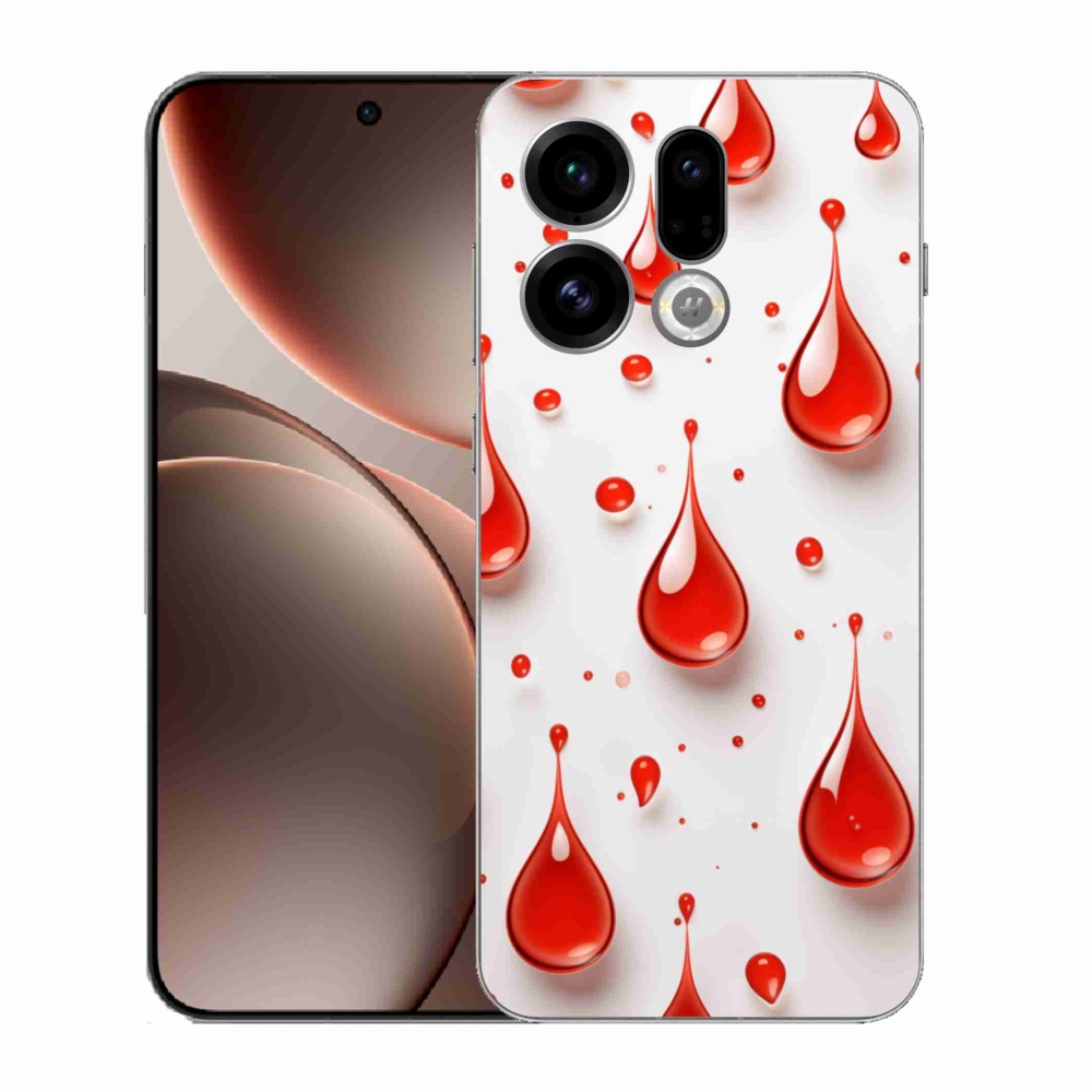 Gél borítás mmCase az Oppo Find X9-hez - piros cseppek