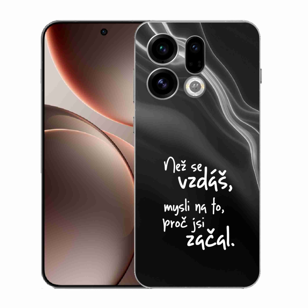 Gél borítás mmCase az Oppo Find X9-hez - Idézet 2 fekete háttér