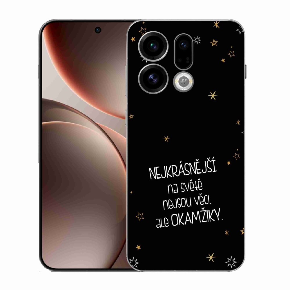 Gél borító mmCase az Oppo Find X9-hez - Idézet 4 fekete háttér