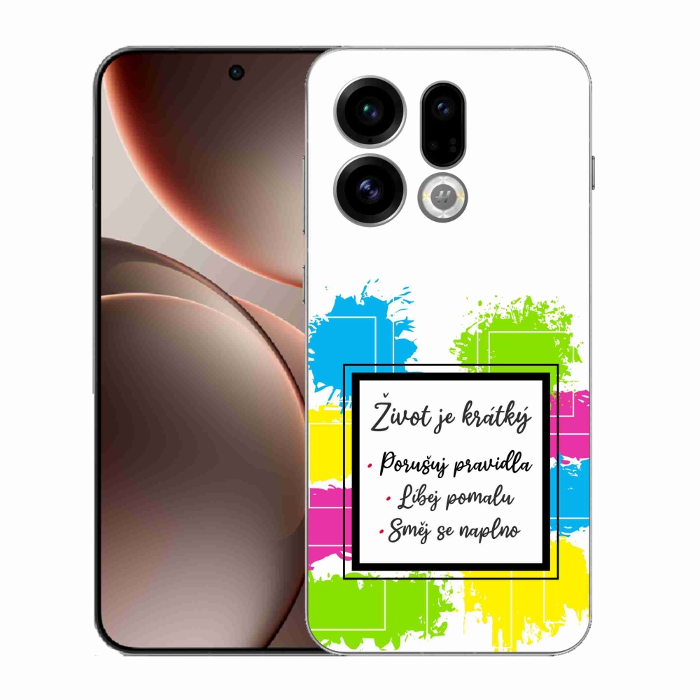 Gél borító mmCase az Oppo Find X9-hez - Idézet 5 fehér háttér