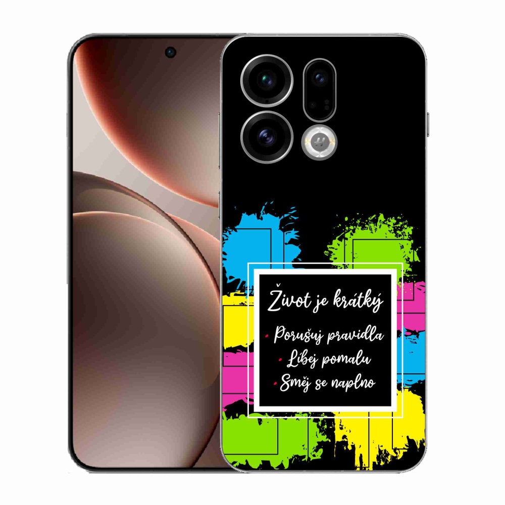 Gél borító mmCase az Oppo Find X9-hez - Idézet 5 fekete háttér