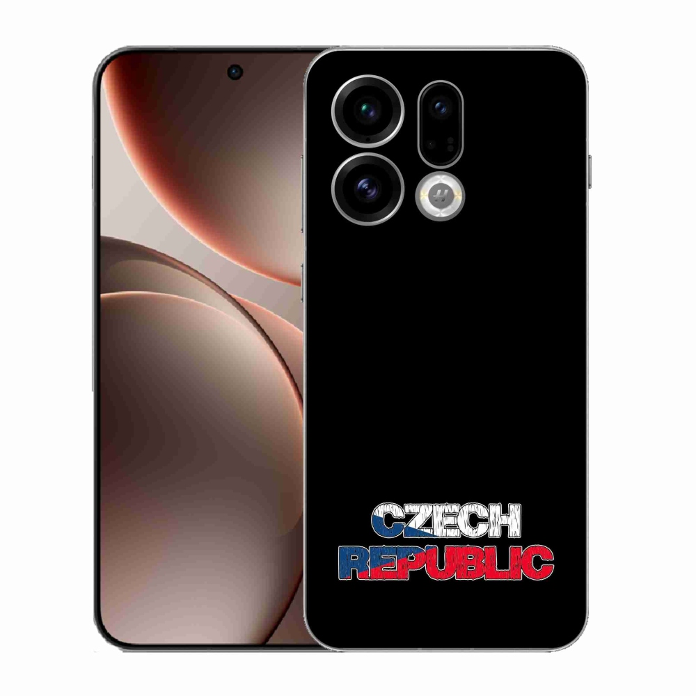 Gél borítás mmCase Oppo Find X9 - Csehország fekete háttérrel