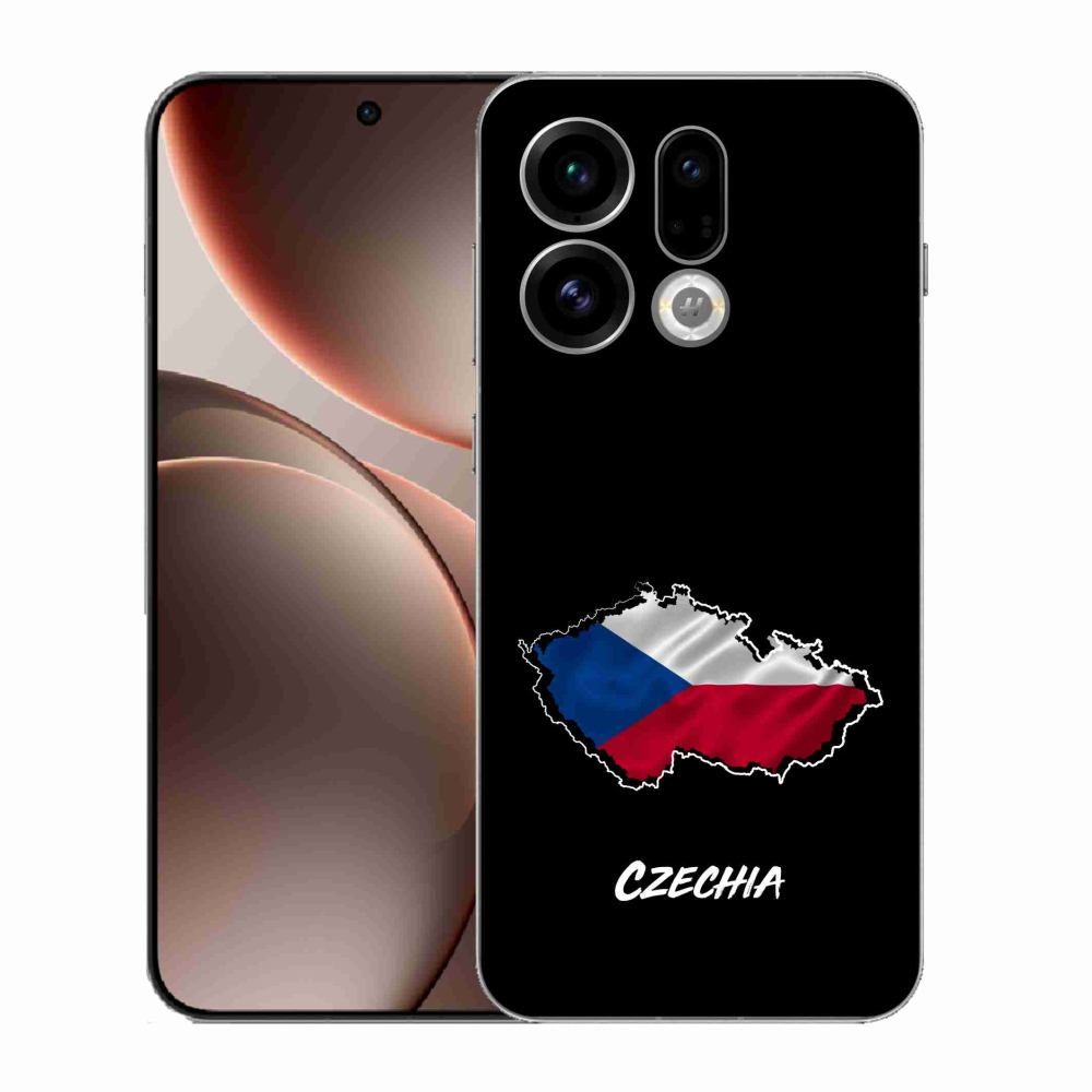 Gél borítás mmCase Oppo Find X9 - Csehország fekete háttérrel