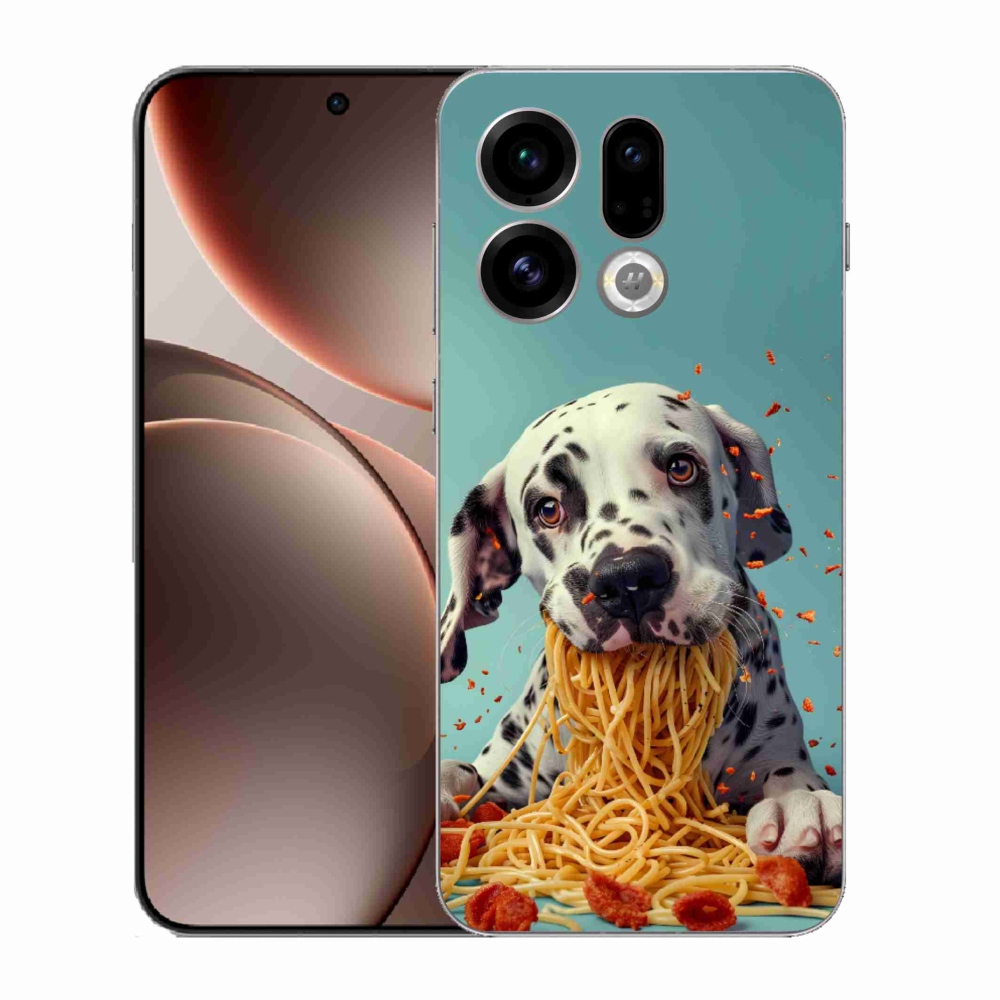 Gél borítás mmCase az Oppo Find X9-hez - Dalmata és spagetti